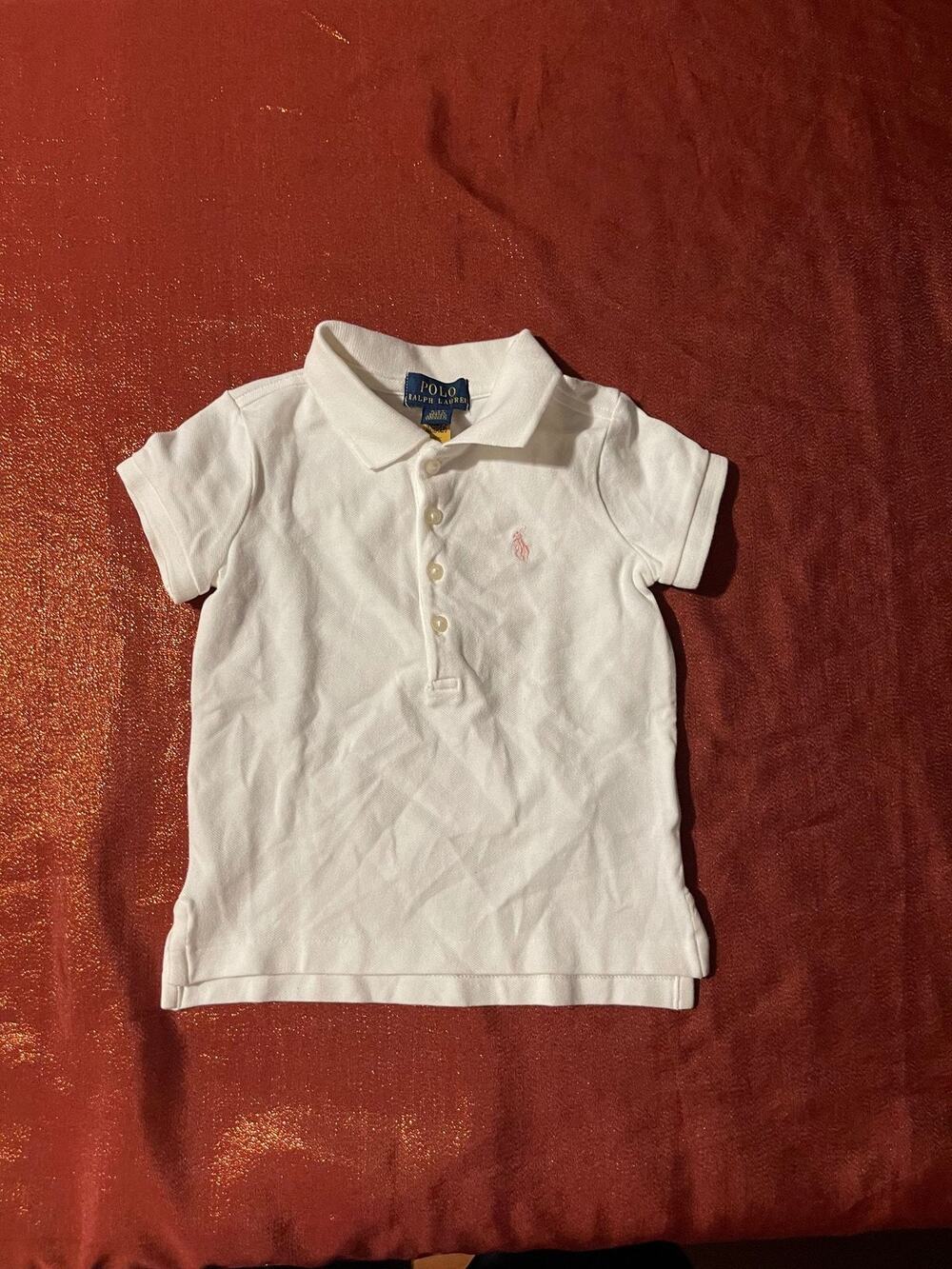 Polo Ralph Lauren Shirt Toddler 3T White Short Sleeve Embroidered Pony